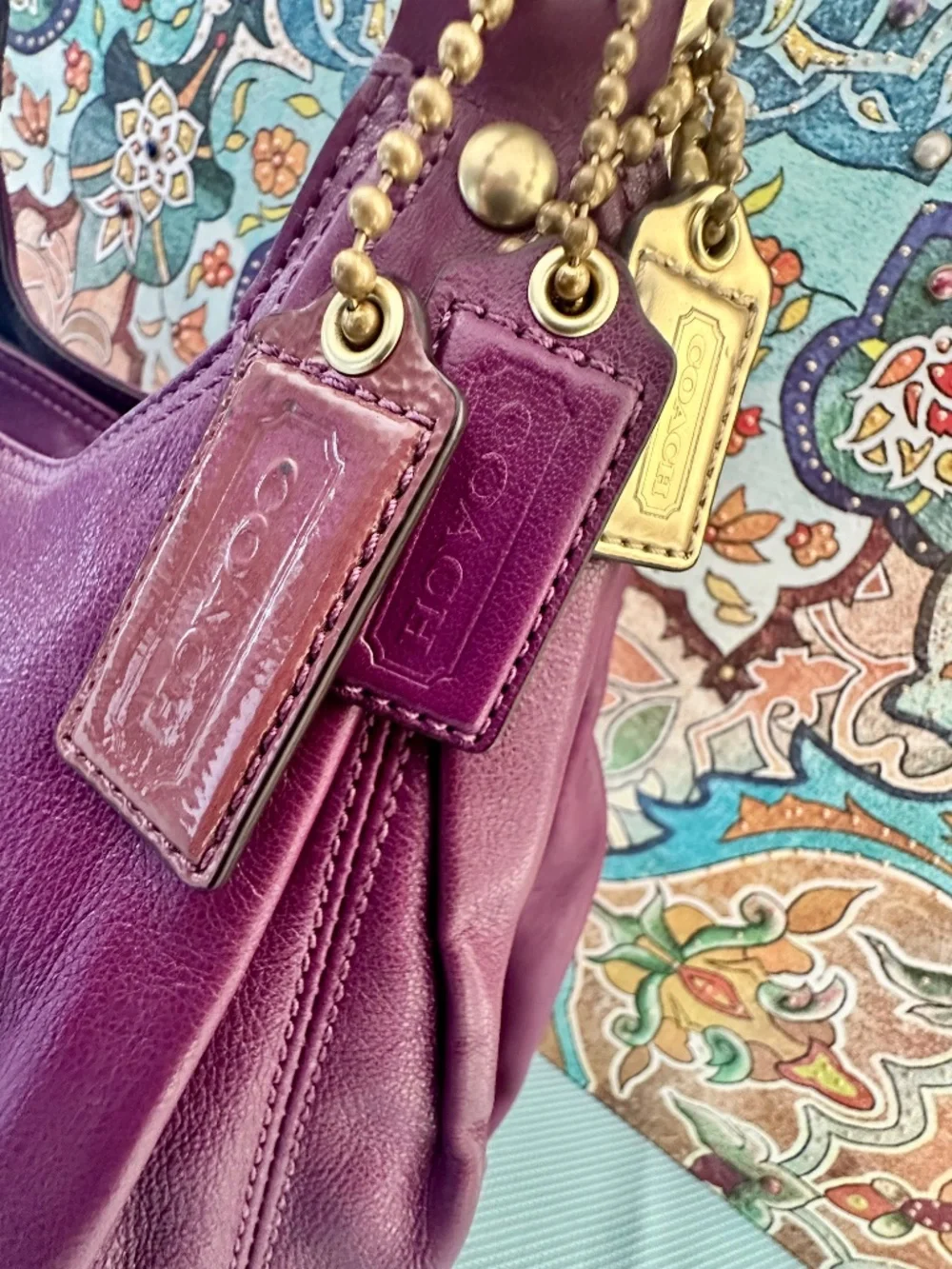Coach Madison Maggie Hobo - Limited Plum Color